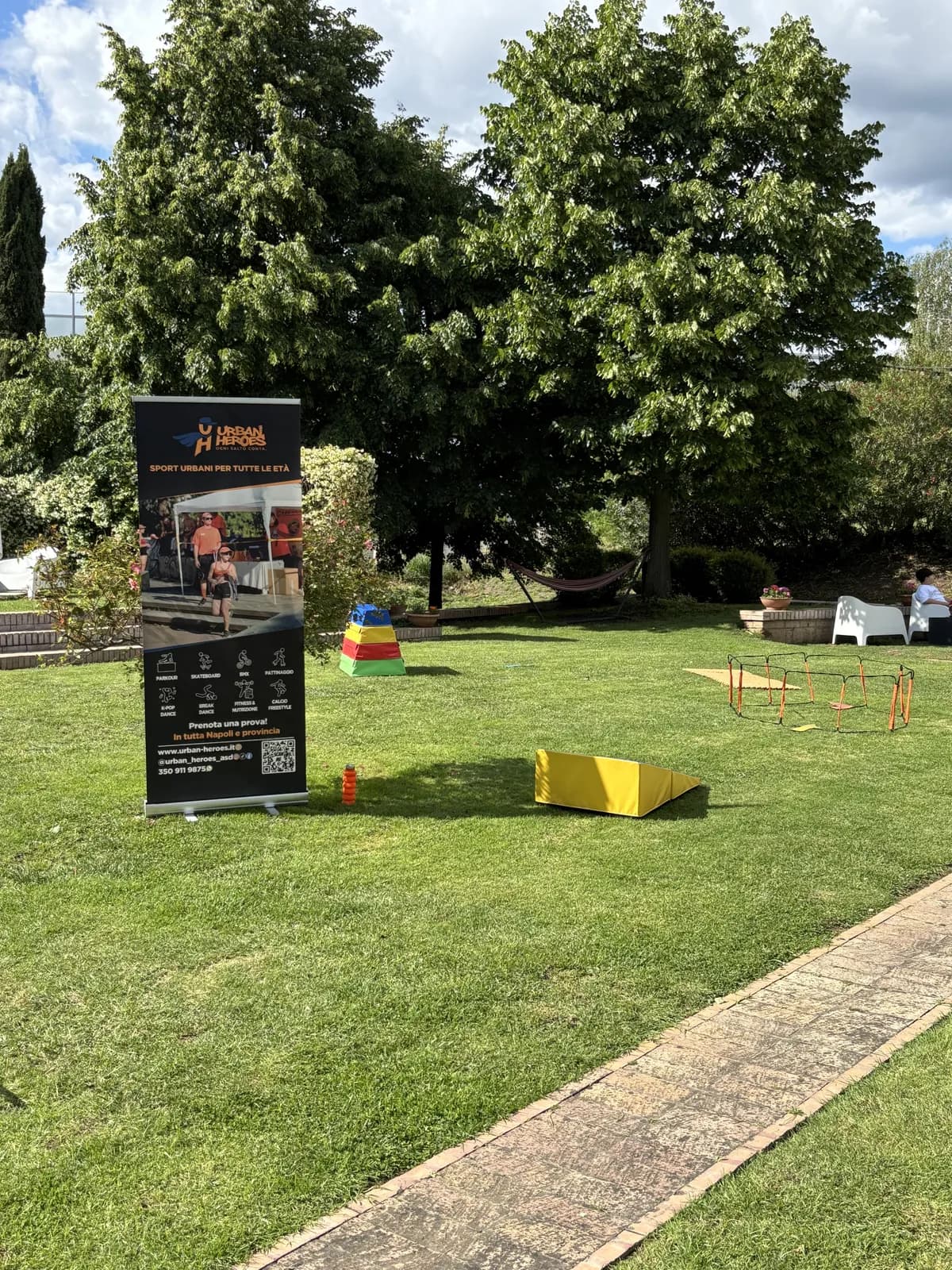 Allestimento per una comunione al parco